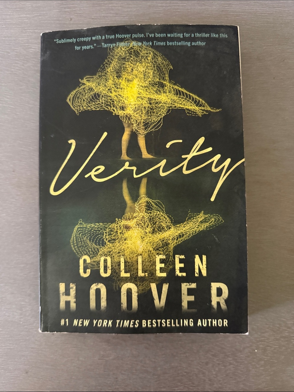Verity Paperback - Black and Yellow Cover
